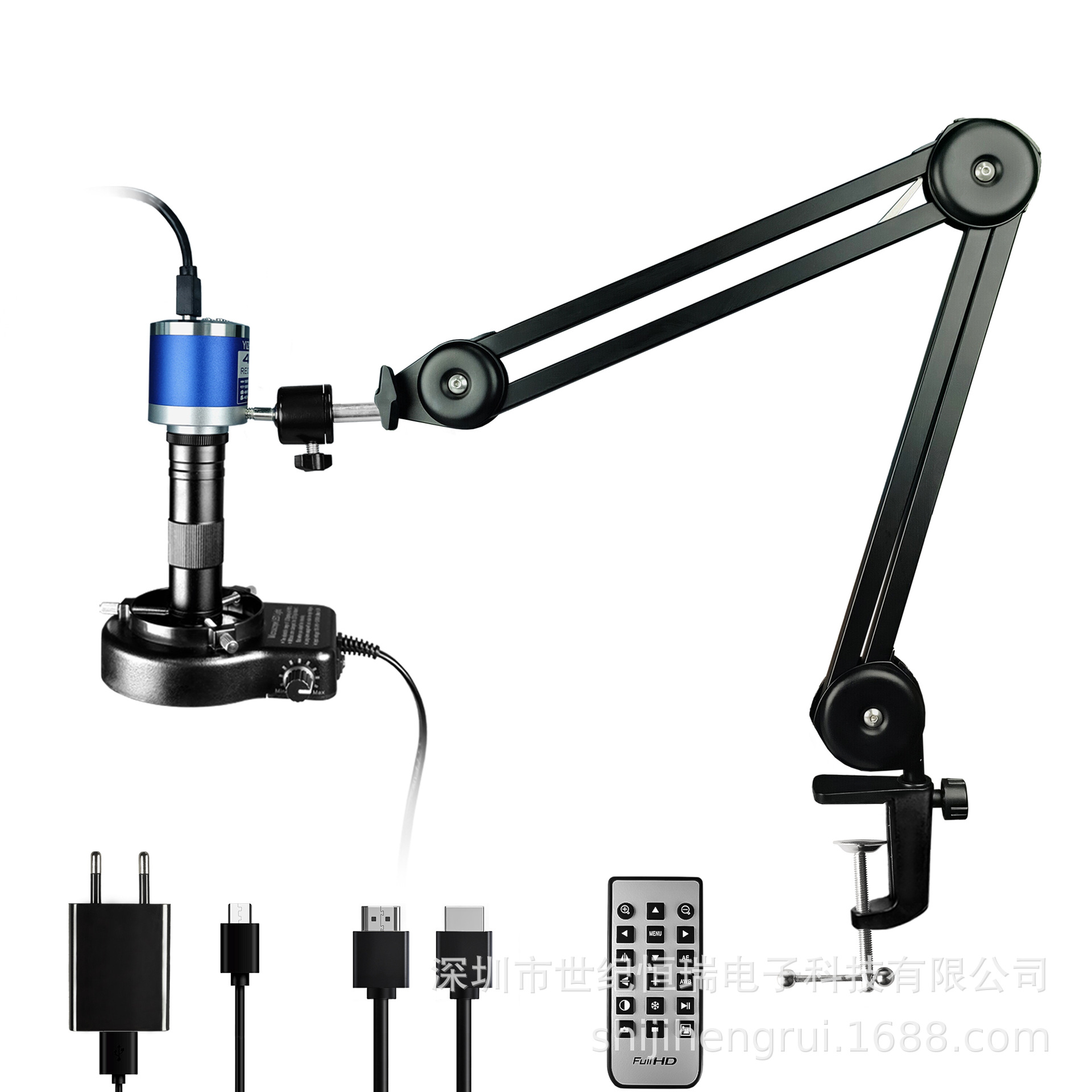 Actualización y refuerzo del soporte plegable 4k microscopio electrónico de alta definición inspección industrial de mantenimiento electrónico medición de fotos y videos image 3