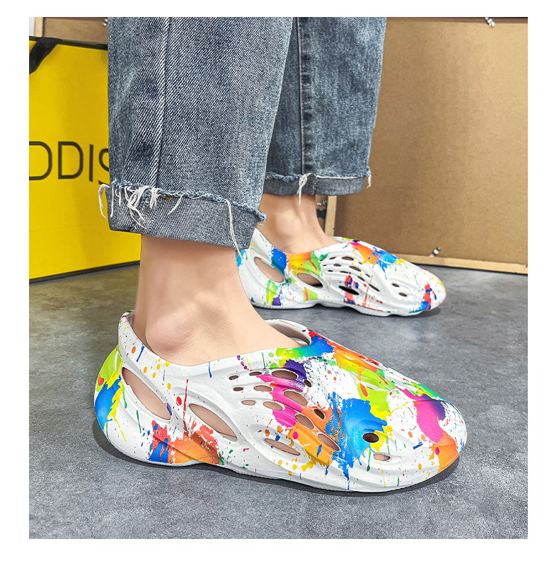 Sandali romani da esterno di tendenza Instagram con nuovo buco mimetico estivo oversize per scarpe da spiaggia da uomo_voghion.com