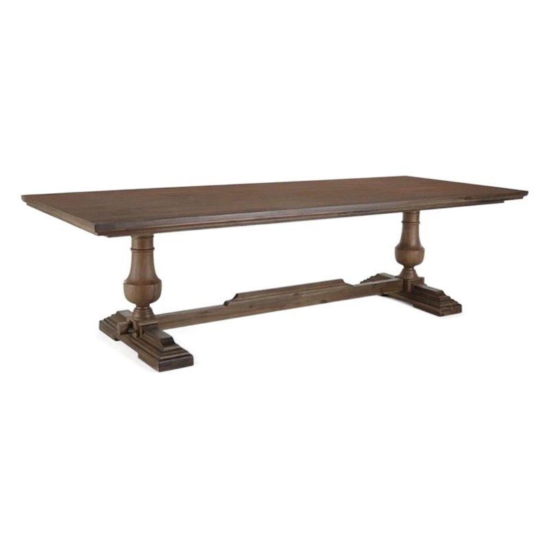 Винтажный американский обеденный стол в европейском стиле с состаренной отделкой, креативный большой длинный стол в стиле французского кантри для работы за компьютером, отдыха и приема гостей.