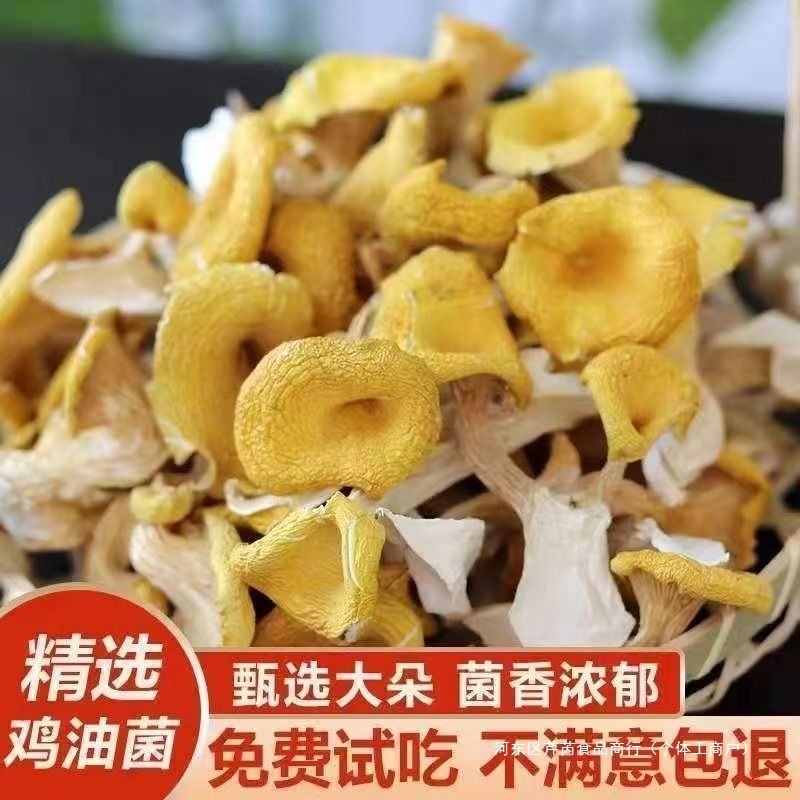 鸡油菌黄蘑干货食用菌黄金香菇菇煲汤料包邮古田菌汤包榆500g菌菇