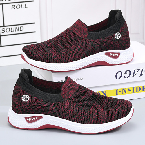 Old Beijing cloth shoes spring and autumn new one-leg walking shoes Feiwei casual sports shoes soft sole middle-aged and elderly mother's shoes