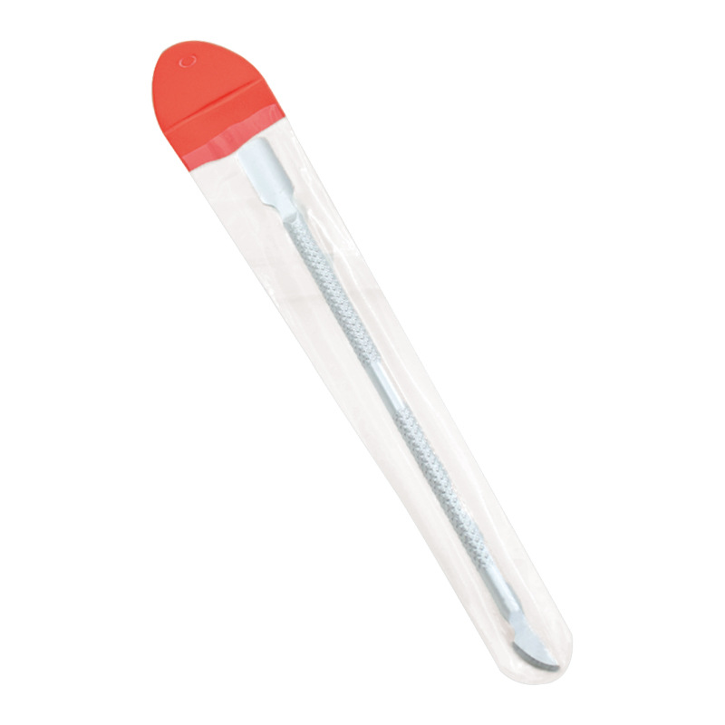 Fabricantes de acero inoxidable 9005 manicure acero empujar doble cabeza cuchilla de piel muerta para quitar uñas herramientas de manicure de goma de manicure casera