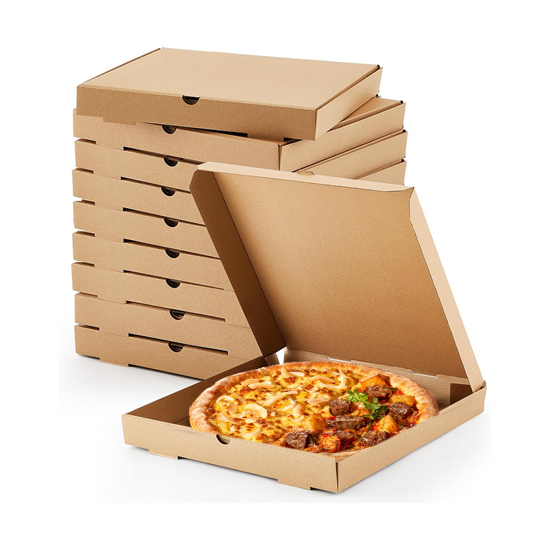 工厂批发外卖披萨盒瓦楞披萨盒带logo