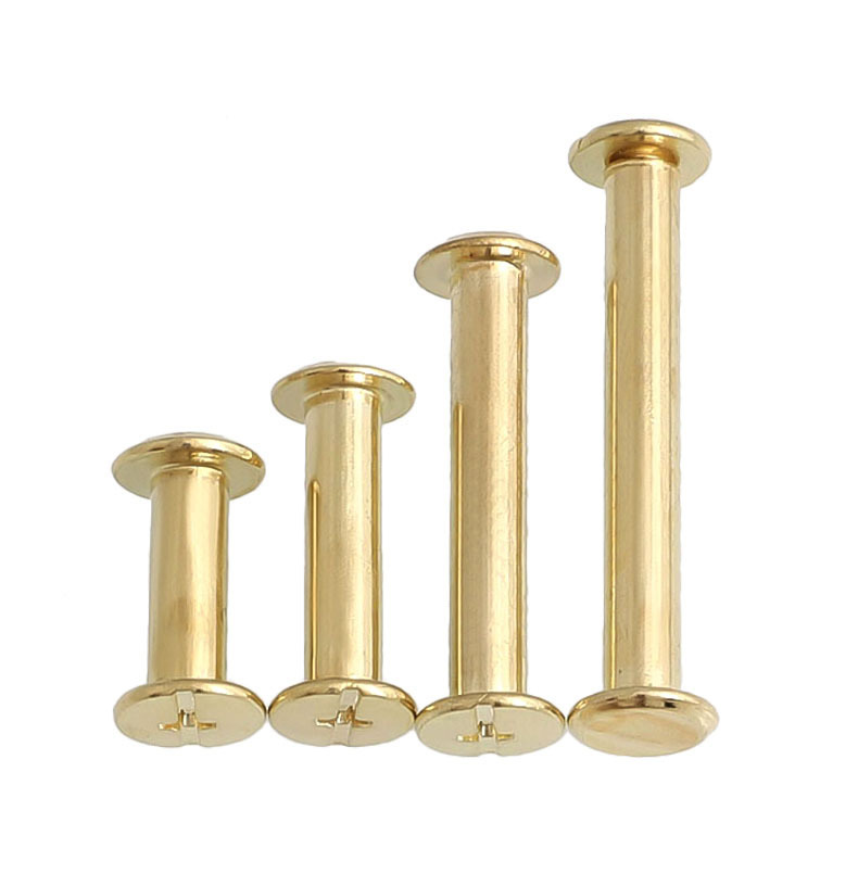 M5 gold mother-in-law rivets butt locking screws ledger nails copper-plated binding sample album screws photo album
