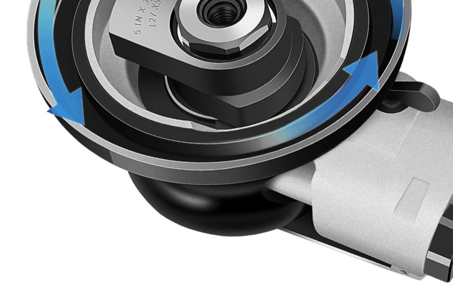 Taiwan Rima 5inch Pneumatic Grinder Small Air Grinder Pneumatic Polishing Waxing Dry Grinding Head Sandpaper Grinding Wholesale
