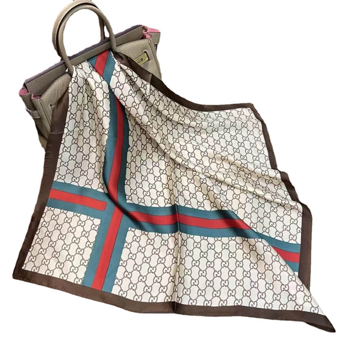 Europa y los Estados Unidos 70cm nuevo bufandas cuadradas bufandas de seda de primavera y otoño bufandas de viaje bufandas profesionales para el pelo con seda simulada