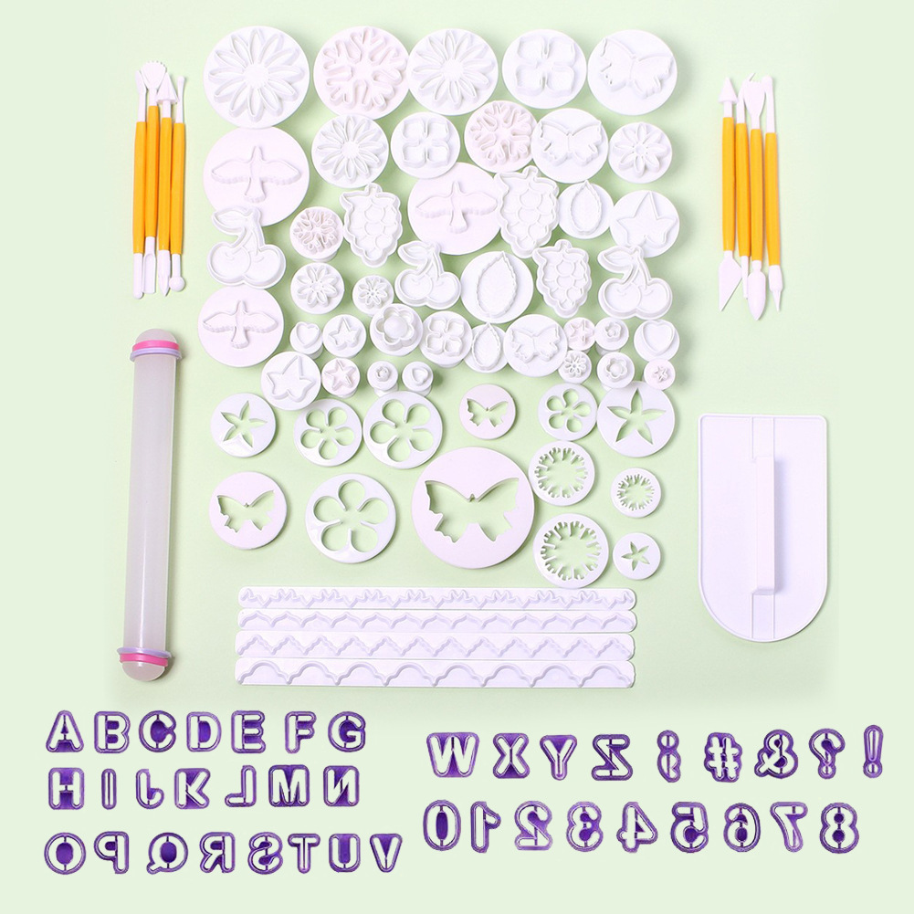 Juego de Moldes para Repostería y Fondant de 33 Piezas de Plástico para Hornear Pasteles image 13
