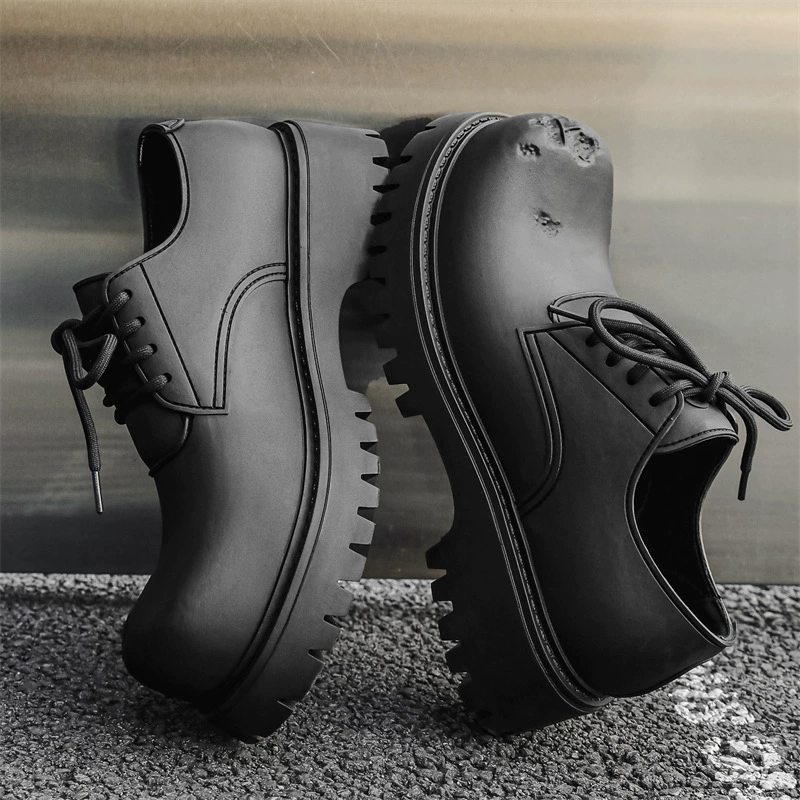 Обувь дерби для мужчин и женщин в Париже толстая подошва выше