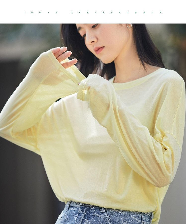 6008 긴팔티셔츠-옐로우