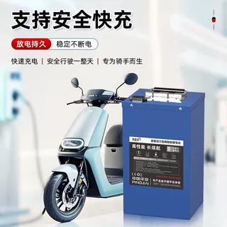 新款蓝牙款品字60/72/48/外卖磷酸铁锂二轮三轮锂电摆摊带充电器