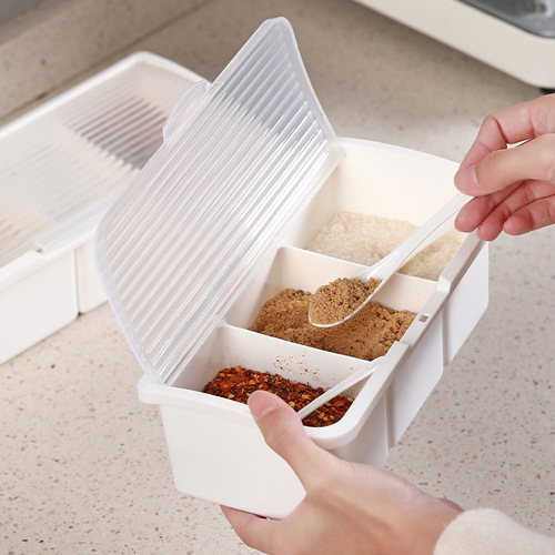 家用调料盒三合一调味品佐料调料盒子厨房收纳多格塑料调味盒