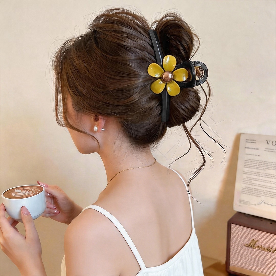 2026 nuevo clip de cabello ondulado clip de cabello de tiburón grande clip de cabello de mujer detrás de la cabeza de alta sensación clip de cabello accesorios para el cabello