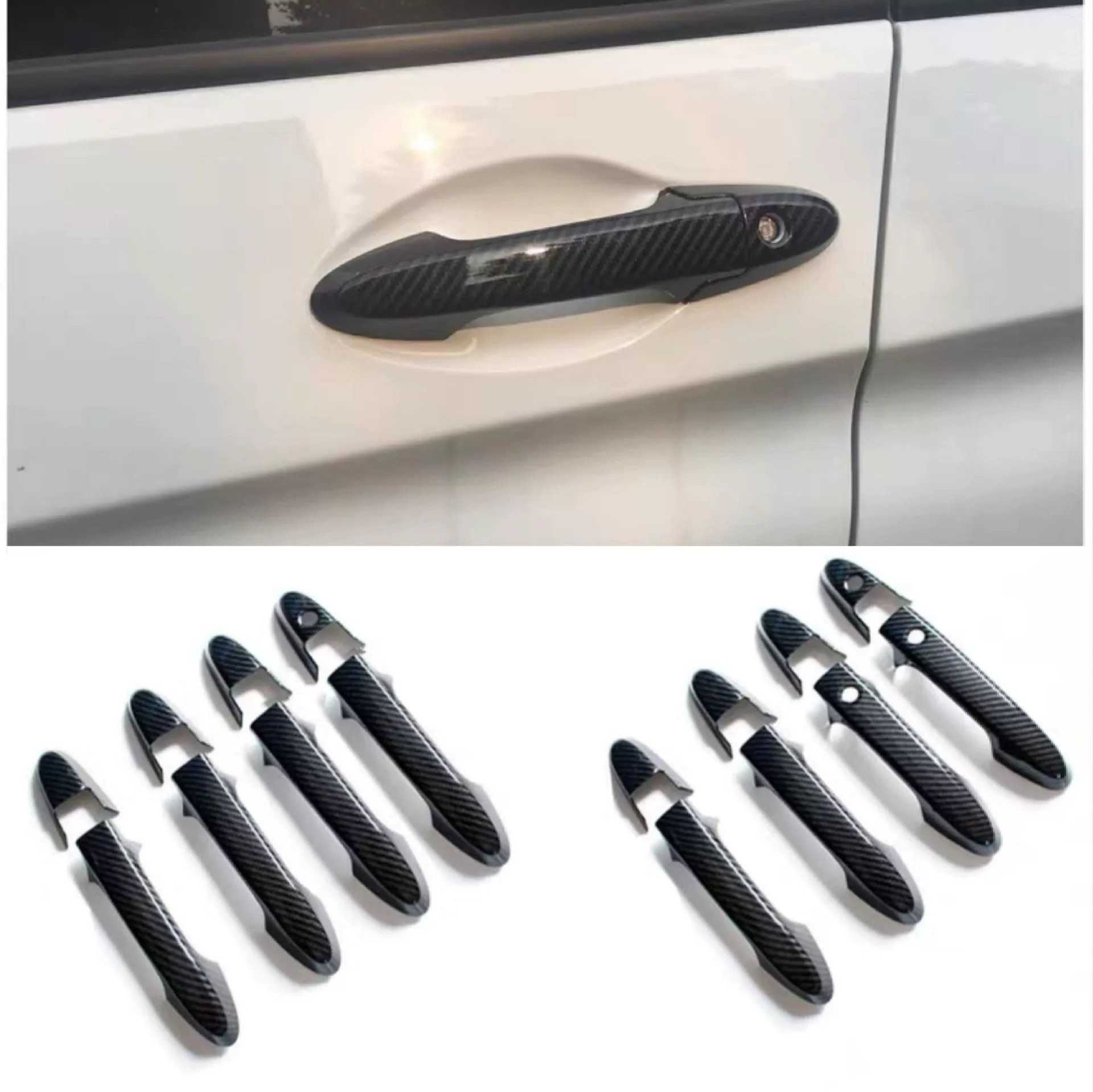 Подходит для модели 2015 года CITY Модифицированный Специальная ручка украшения Интеллектуальный рисунок из углеродного волокна дверная ручка защитная оболочка