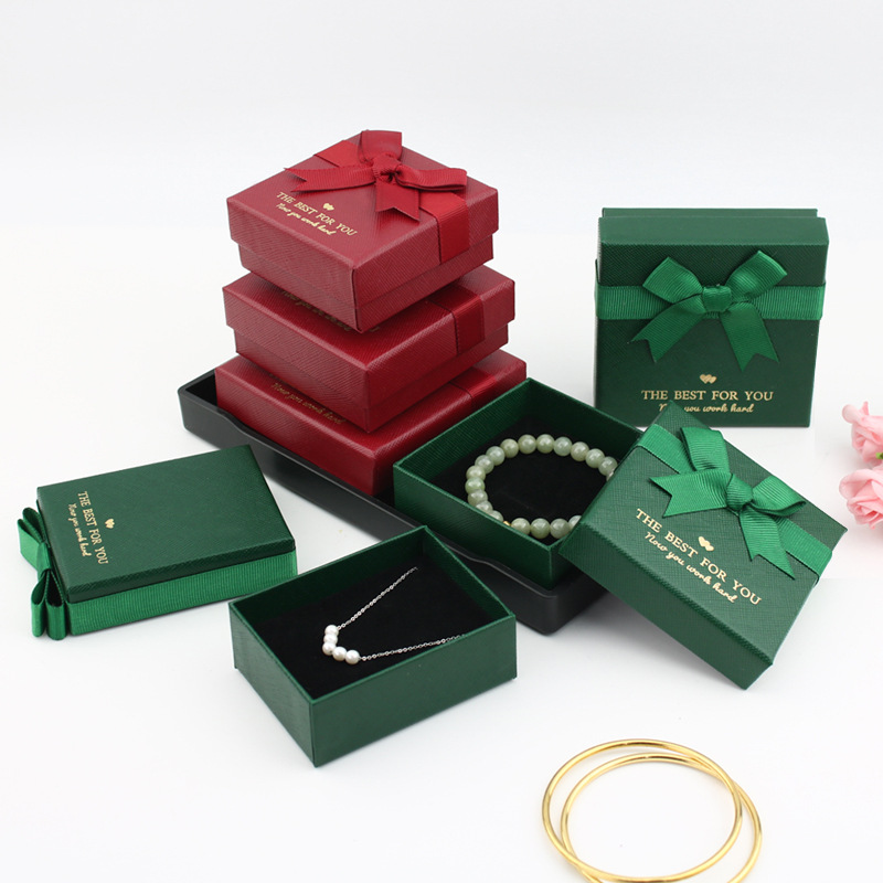 蝴蝶结首饰盒首饰品包装盒珠宝戒指盒项链盒手链镯盒饰品盒子批发