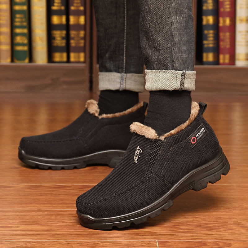 Herrenschuhe Winter Alte Peking-Stoffschuhe große Herren-Baumwollschuhe warm plus samtverdickter trendiger All-Match-rutschfeste Freizeitschuhe für Herren_voghion.com
