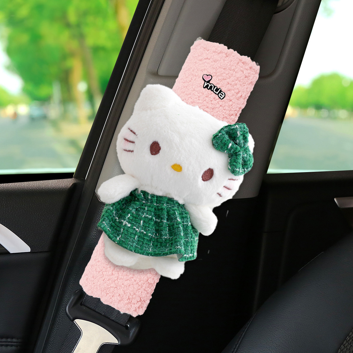 Funda Protectora para Cinturón de Seguridad de Felpa Suave para Automóvil