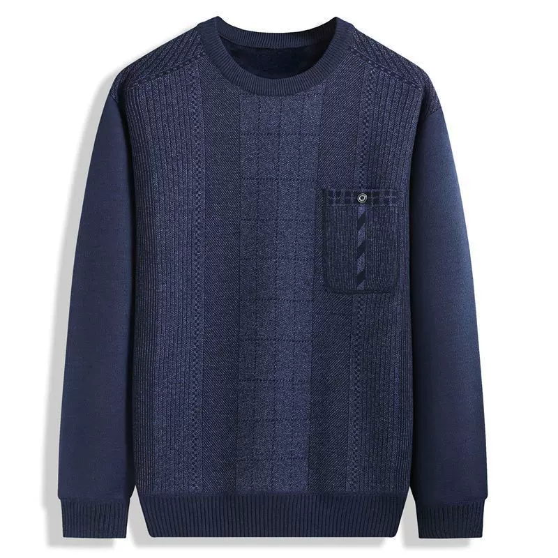 Winter keep warm sweater, base long-sleeve, for middle age, with sleeve