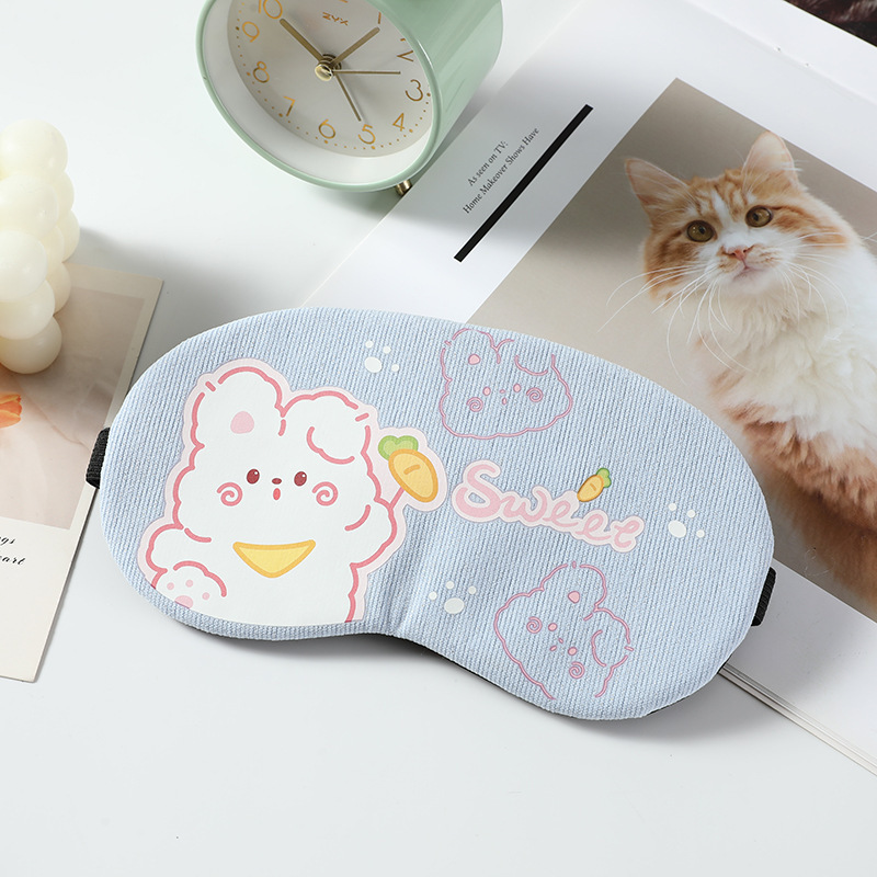 夏の新型かわいいアニメ睡眠遮光アイマスク男女子供睡眠アイマスク冷熱二重敷スポット卸売り|undefined