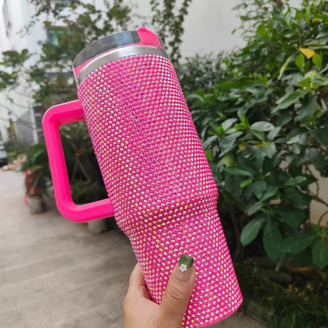 Taza de automóvil transfronteriza de 40oz con mango 304 taza de aislamiento frío taza de hielo taza de automóvil transfronteriza de gran capacidad