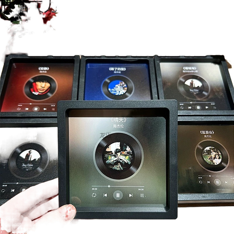 歌う音楽冷蔵庫マグネットフォトフレームビニールレコード、カップル、友人、親友用|undefined