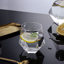 網紅玻璃杯家用ins六角水杯套裝威士忌酒杯飲料杯高顏值水杯套裝