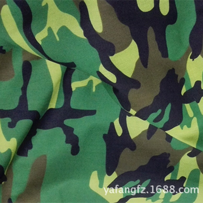 工厂现货新品40支棉布迷彩印花布料手感舒适春夏棉料服装迷彩面料
