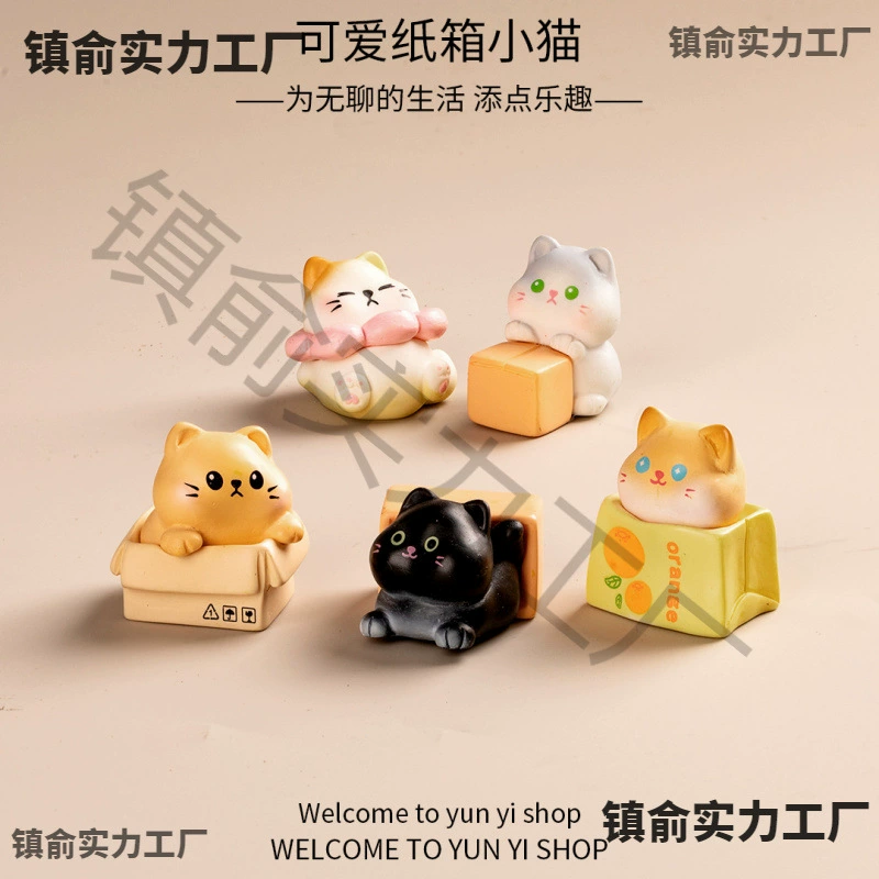 ✅Микро-ландшафтный орнамент декоративная смола ремесла столешница маленькая украшение мультяшная кукла автомобильная коробка котенка