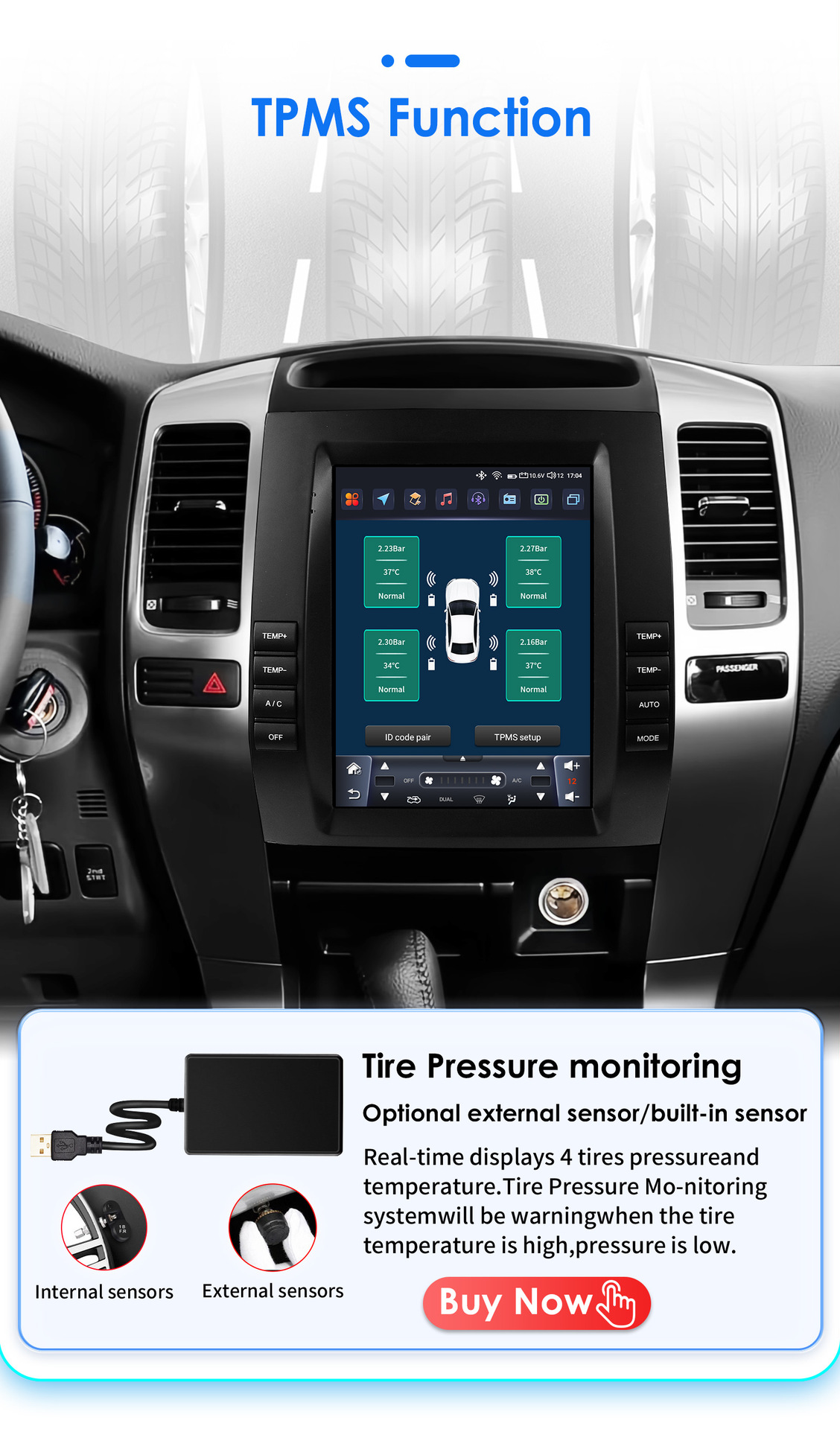 Suitable for 02-09 Toyota Prado/ Lexus Gx470 Vertical Screen Android Smart Car Navigation Gps