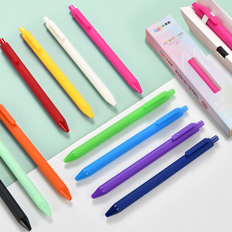 Escribir bolígrafo de firma de núcleo intercambiable sedoso, kit de papelería para estudiantes de alto valor, preguntas de cepillo, bolígrafo de góner al por mayor