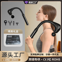 跨境U型弯钩筋膜枪 电动按摩静音肌肉放松手持锤敲打锤腿部捶背器