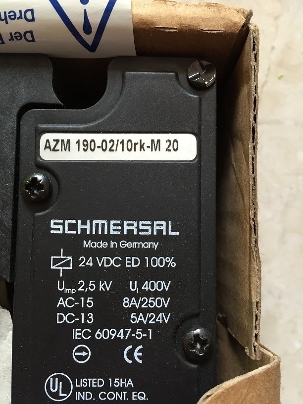 *DC24V AZM190-02/10RK-M24VD -M20 施迈赛 Schmersal 全新原装