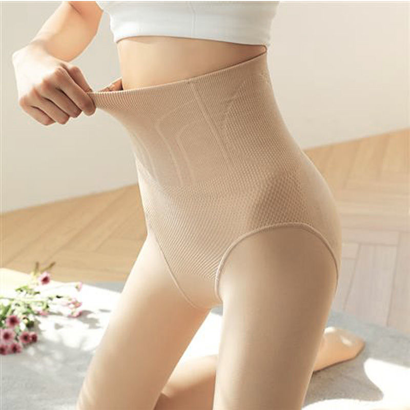 加厚打底裤高腰收腹秋冬季女外穿光腿保暖瘦腿肉色防勾丝一体裤子