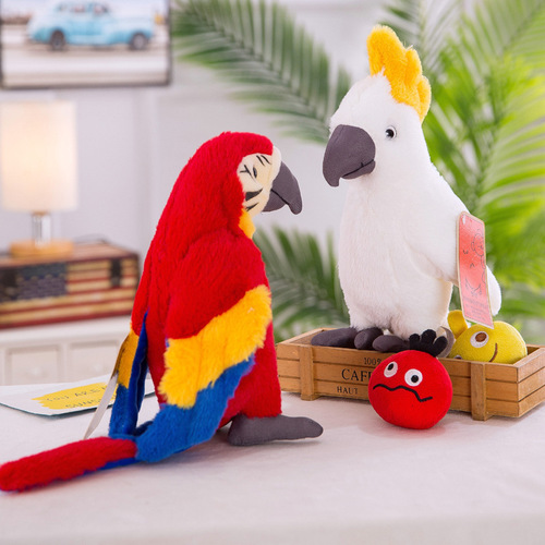 Cute Parrot Doll Simulation King Kong Bird Doll Plush Toy Creative Funny Ornament Children's Birthday Gift