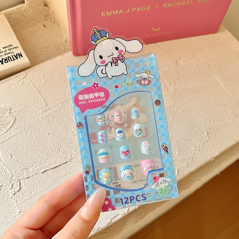 Niños parches de uñas super lindas chicas lindas usan pegatinas de dibujos animados de uñas seguras desmontables parches de uñas al por mayor image 28