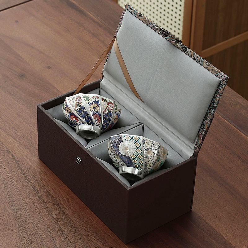 Imperial Palace Wenchuang High-end Master Cup Single Cup Silver Ceramic Tea Cup Home Gift with Chinese Characteristics for Foreign Friends
