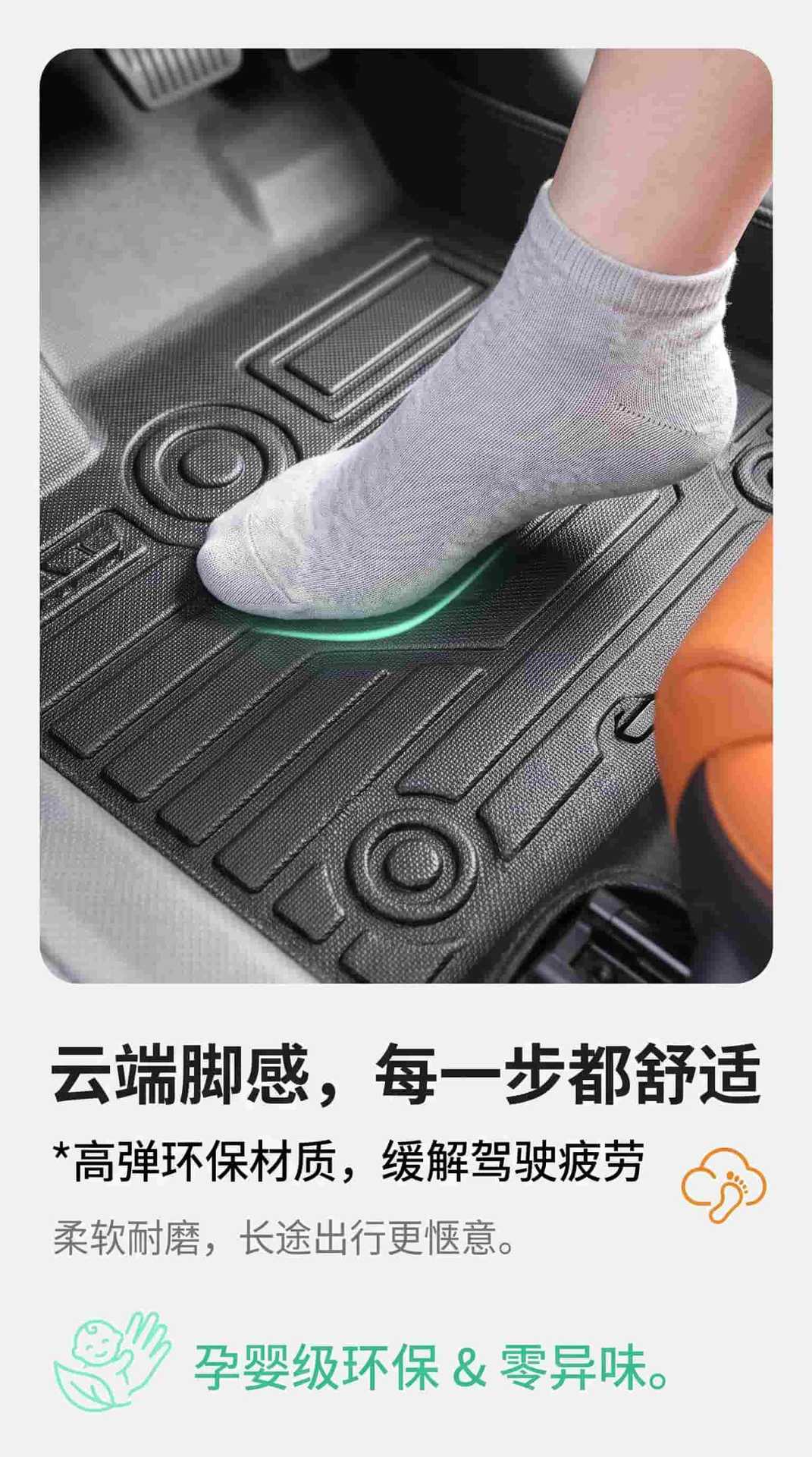 TPE floor mats for the Changan UNI-Z model, waterproof and dustproof car interior accessories, eco-friendly TPE floor mats