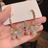 Advanced fashionable earrings, diamond encrusted, bright catchy style, high-quality style, internet celebrity