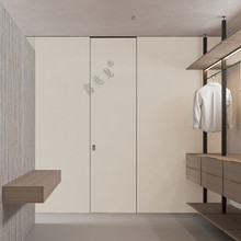 涂料隐框门型材暗门无框门铝材极简窄边衣帽间房门铝木生态门型材