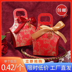 創意結婚喜糖箱高級感中国式婚約手提げ喜糖包装キャンディー箱結婚式喜糖袋