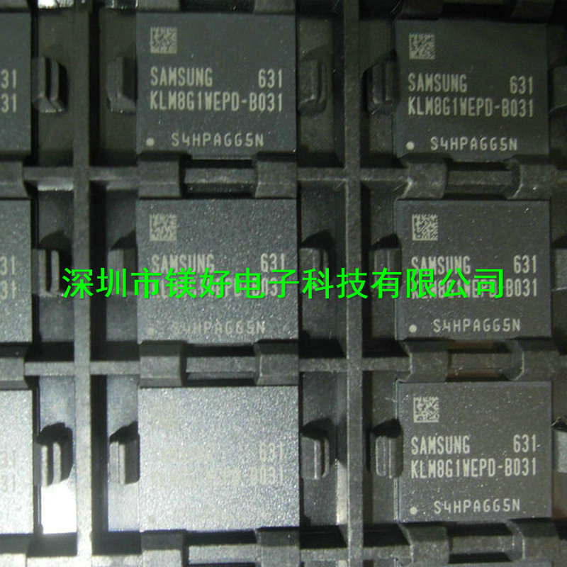 存储器128+16 EMCP FLASH芯片，KLM8G1WEPD-B031