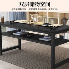 简约书法桌台式电脑桌双层学习桌培训桌课桌绘画桌书法桌子专用