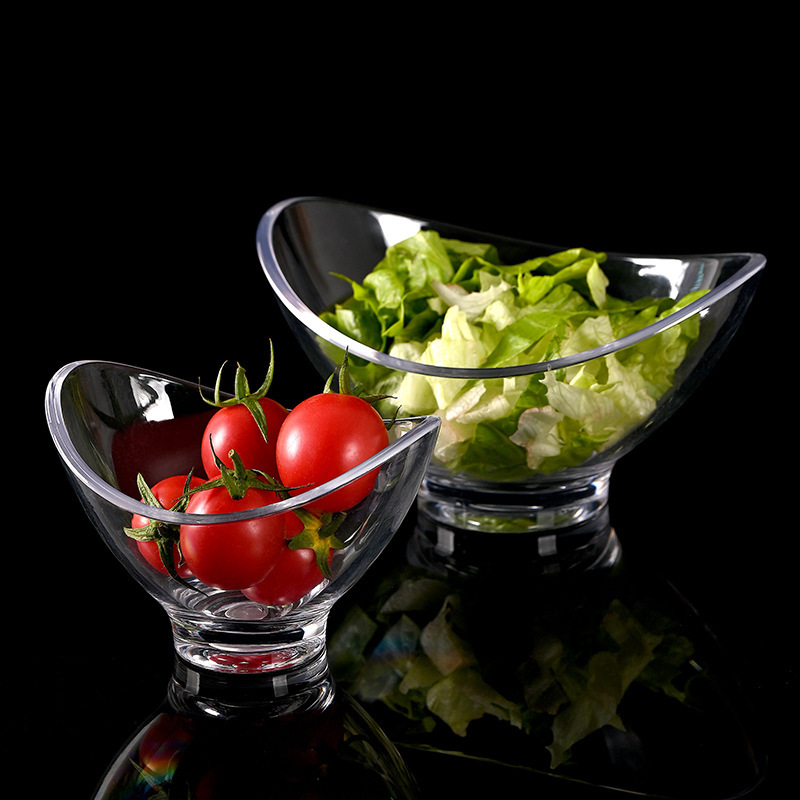 Anti-shatter boat ice cream cup transparent ingot fruit plate fruit dessert bowl PC drop-resistant dried fruit snack bowl salad bowl Anti-shatter boat ice cream cup transparent ingot fruit plate fruit dessert bowl PC drop-resistant dried fruit snack bowl salad bowl