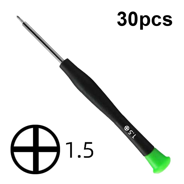 30 piezas de venta de tornillo de sombrero de color lote de herramientas de mantenimiento de relojes digitales de teléfonos móviles, serie: 1.5 cruz