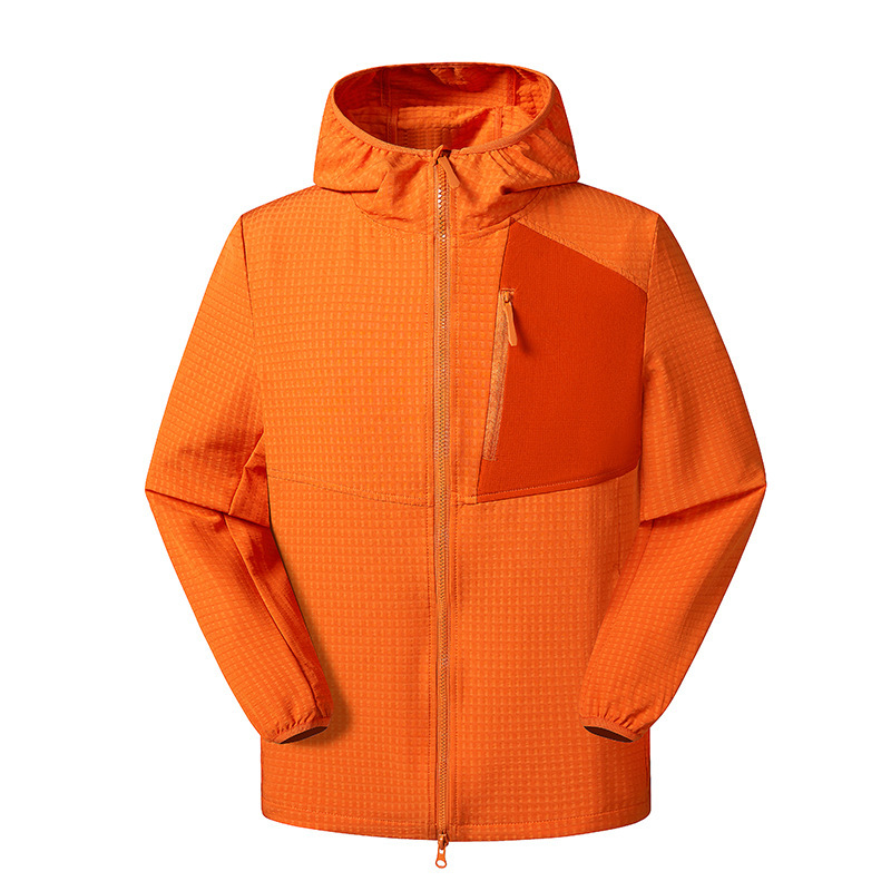Factory Direct Sales Spring and Autumn New Lightweight Breathable Mesh Softshell Hooded Skin-Friendly Sports Jacket Factory Direct Sales Spring and Autumn New Lightweight Breathable Mesh Softshell Hooded Skin-Friendly Sports Jacket