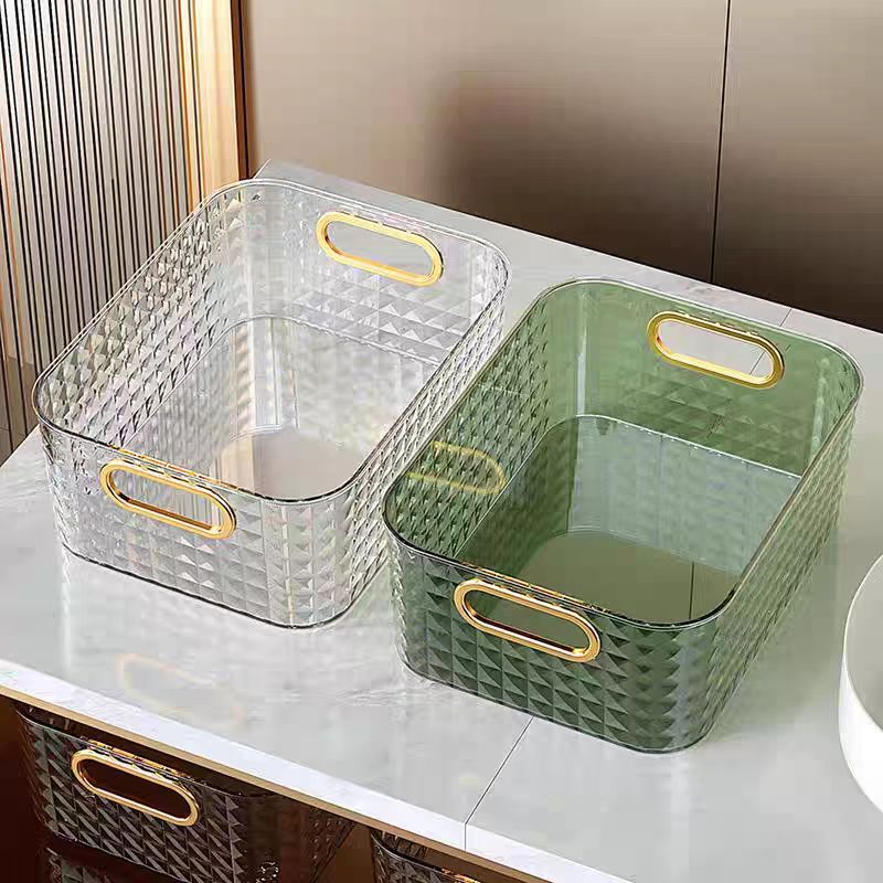 Transparent Cosmetic Storage Box Desktop High-End Exquisite Box Dressing Table Facial Mask Skin Care Product Acrylic Storage Basket