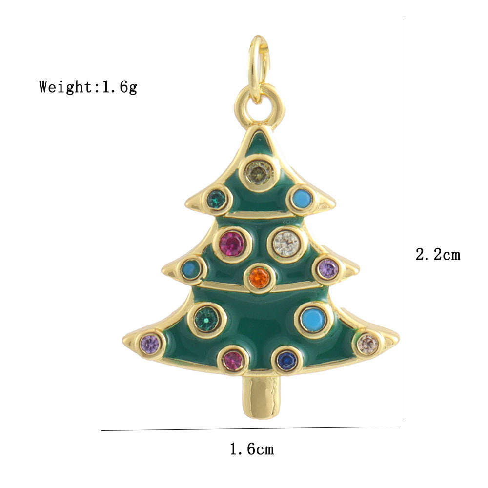 3g Weight Pendant Jewelry Making Type 15 * 22mm Jewelry Making Size Zircon Inlay Material DIY Jewelry Accessories Classification 1 Piece Quantity Copper Material Christmas Festival Christmas Tree, Bell, Snowflake Pattern Inlay Design IG Style Style 1 Piece 15 * 22mm Copper Zircon Christmas Tree Bell Snowflake Pendant 8