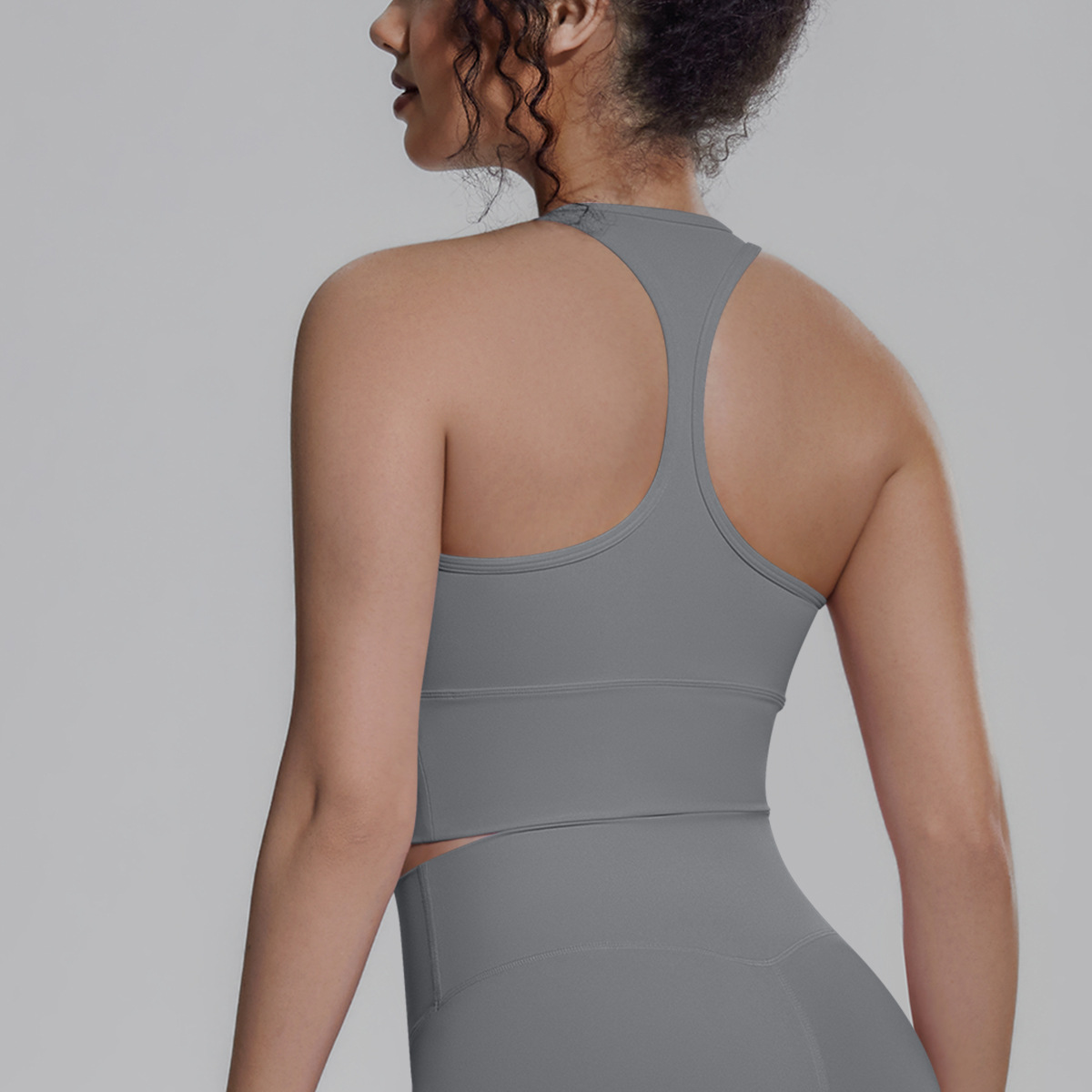 Nuevo transfronterizo sólido I-shaped hermosa espalda apretada ropa interior deportiva transpirable correr fitness yoga chaleco chaleco mujer image 15