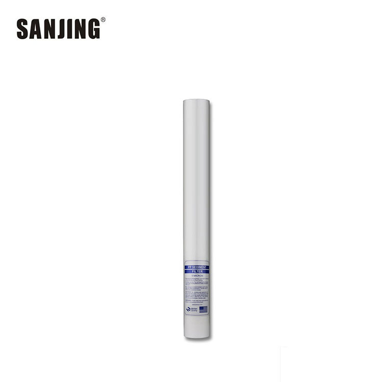 Al por mayor de grado alimenticio PP núcleo de algodón 40 pulgadas elemento de filtro de tratamiento de agua industrial filtro mecánico de gran flujo elemento de filtro de precisión