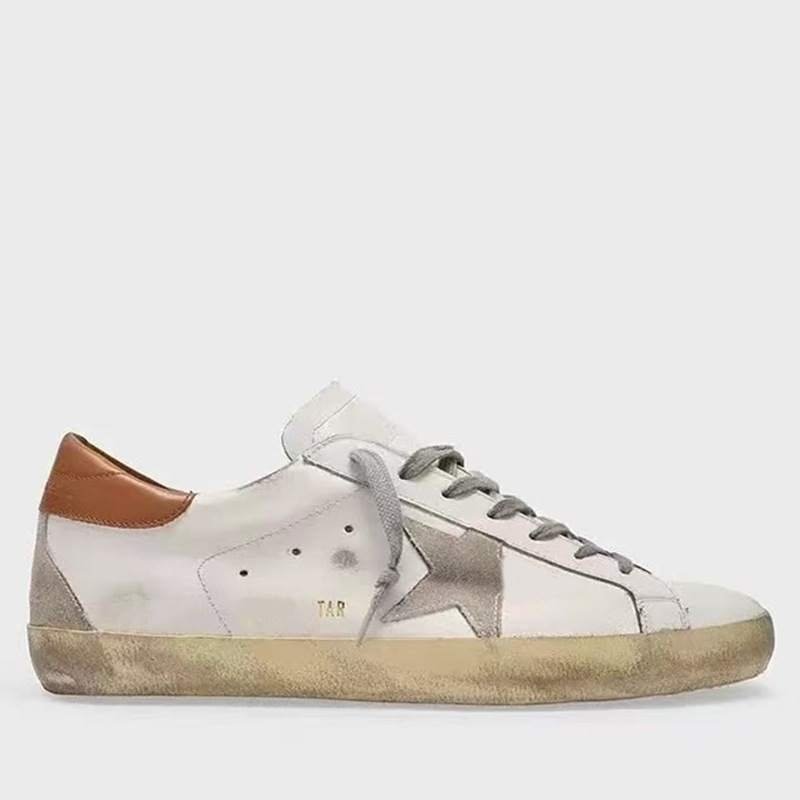 Coreano 2026 cuero hecho viejos zapatos sucios pareja zapatos de estrellas sucios zapatos casuales de moda de skate zapatos blancos pequeños