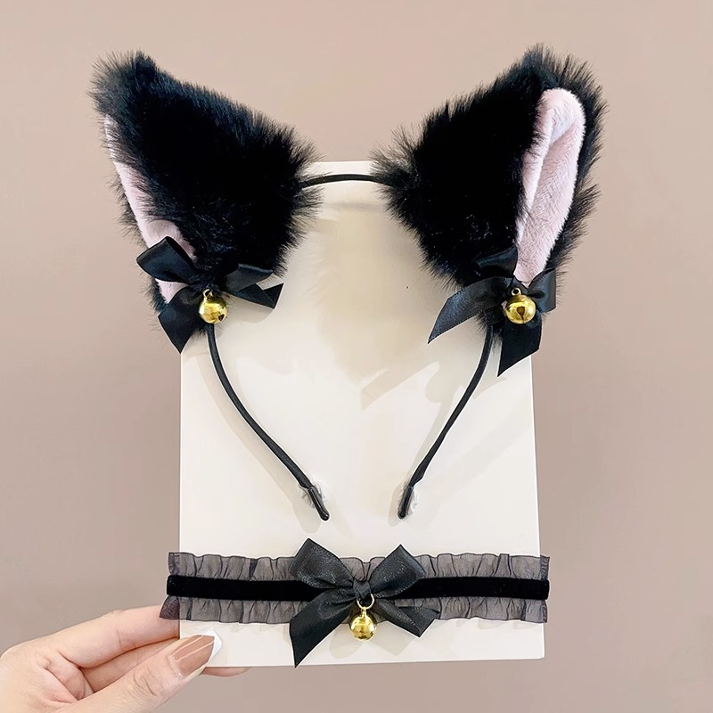 Arco de orejas de gato aro de cabello sexy gato aro de cabello adornamiento de cabello de Halloween accesorios de transmisión en vivo decoración divertida